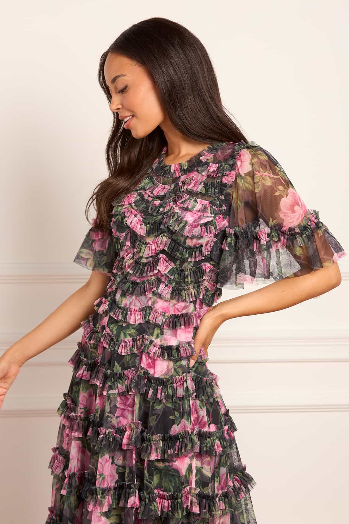Rose Vine Round Neck Gown - Image 3