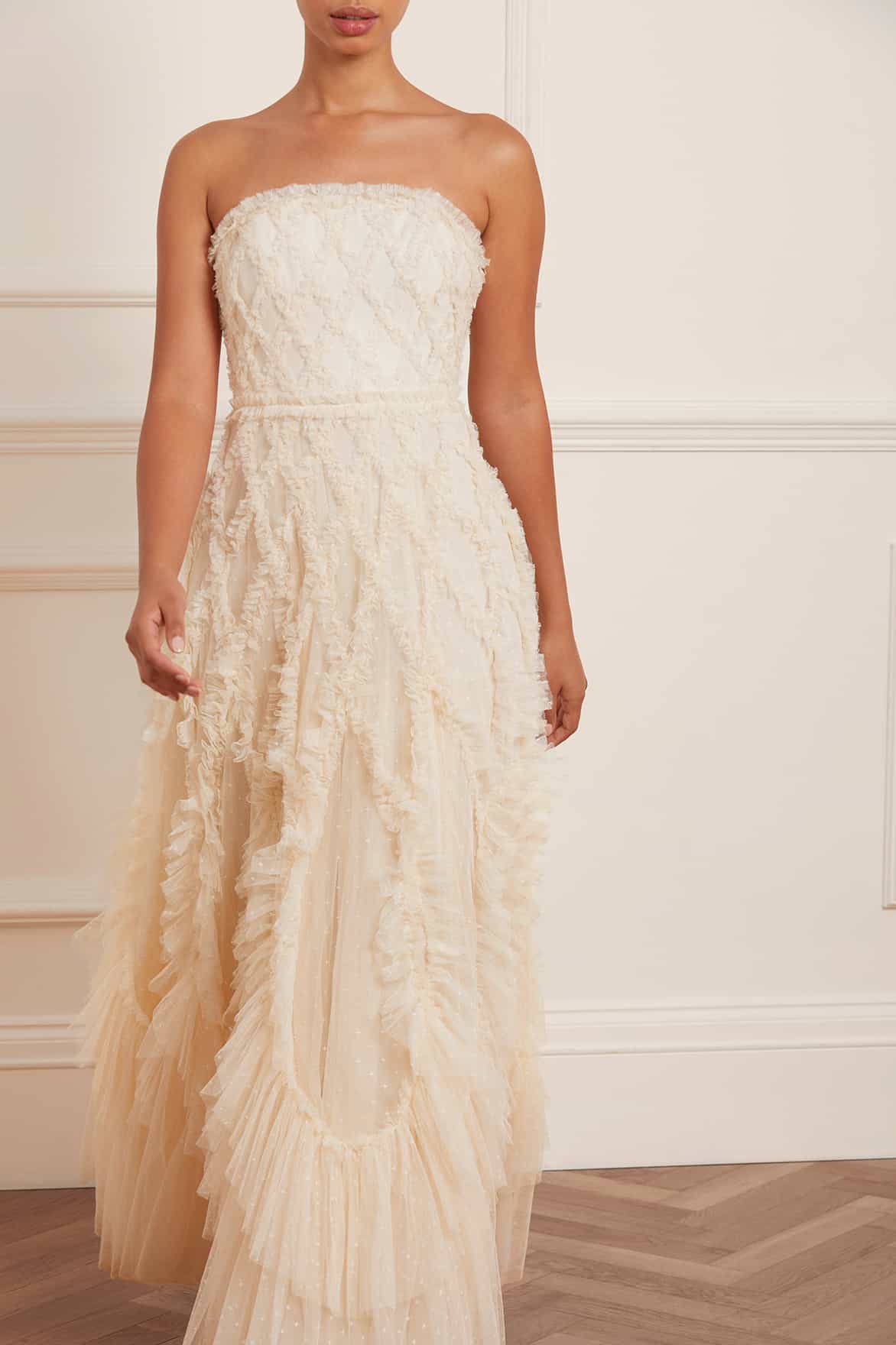 Rosella Ruffle Strapless Gown - Image 3