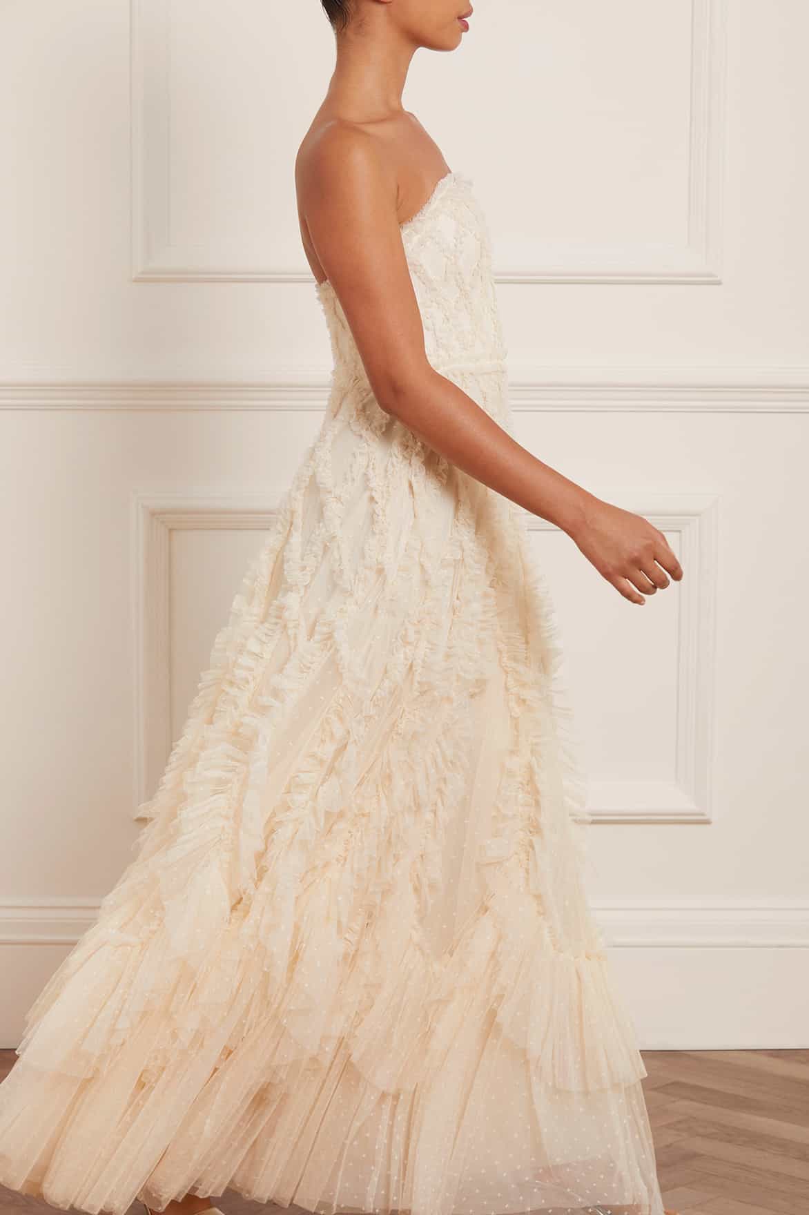 Rosella Ruffle Strapless Gown - Image 4