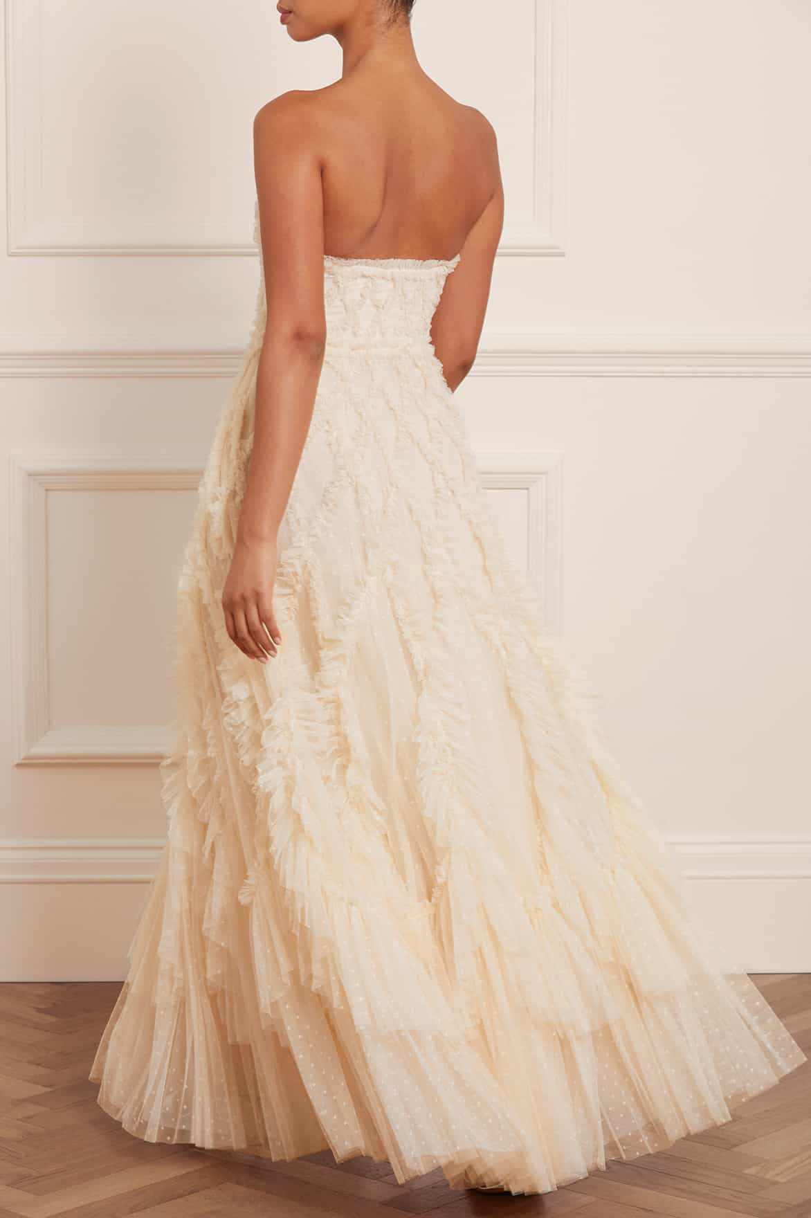 Rosella Ruffle Strapless Gown - Image 8