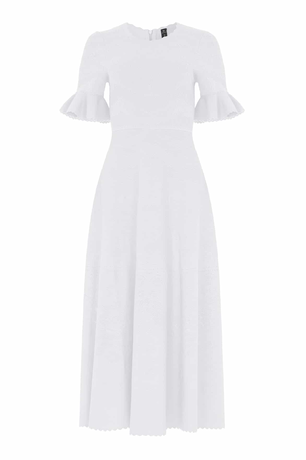 Scallop Lace Pointelle Knit Gown - Image 2