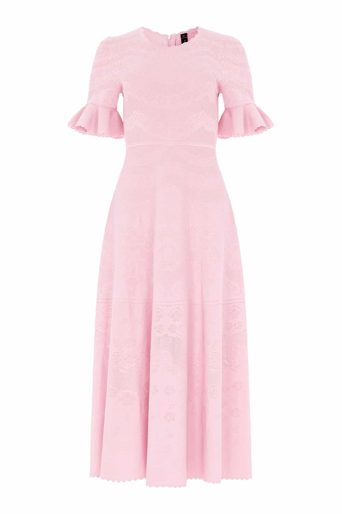 Scallop Lace Pointelle Knit Gown - Image 2