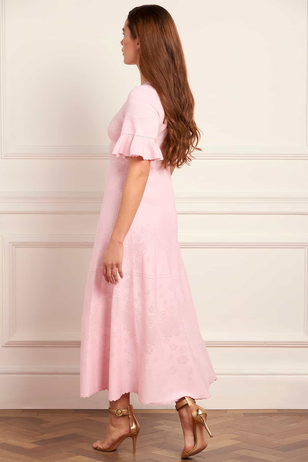 Scallop Lace Pointelle Knit Gown - Image 5