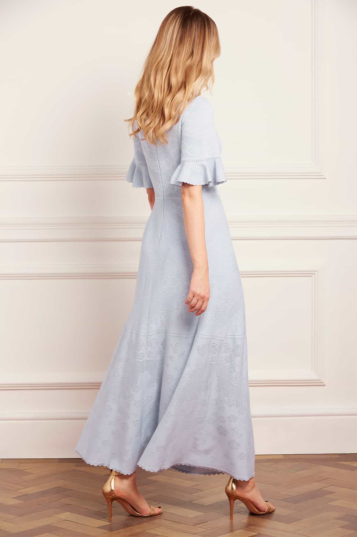 Scallop Lace Pointelle Knit Gown - Image 4