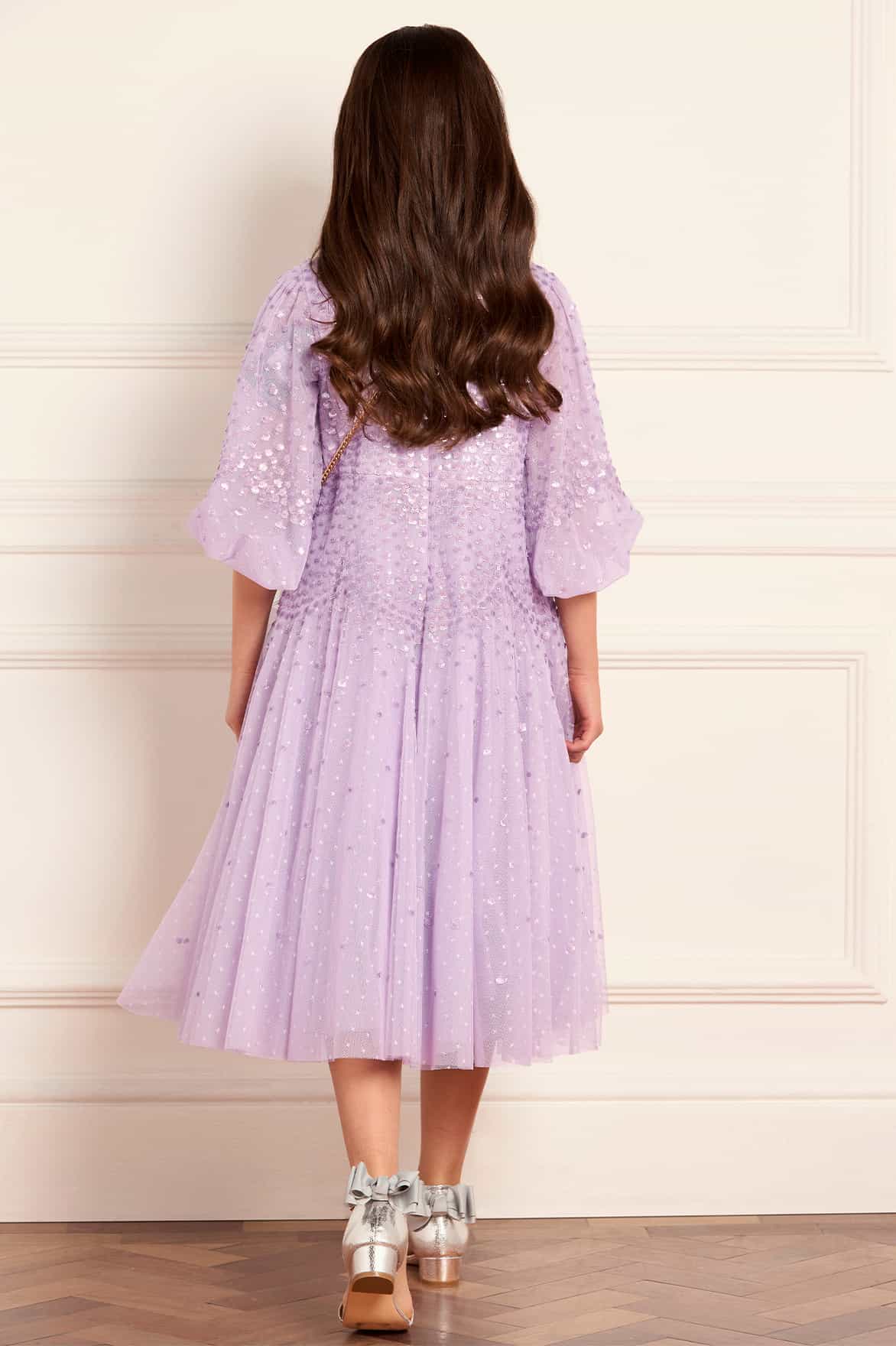 Scallop Sequin Kids Dress - Image 3