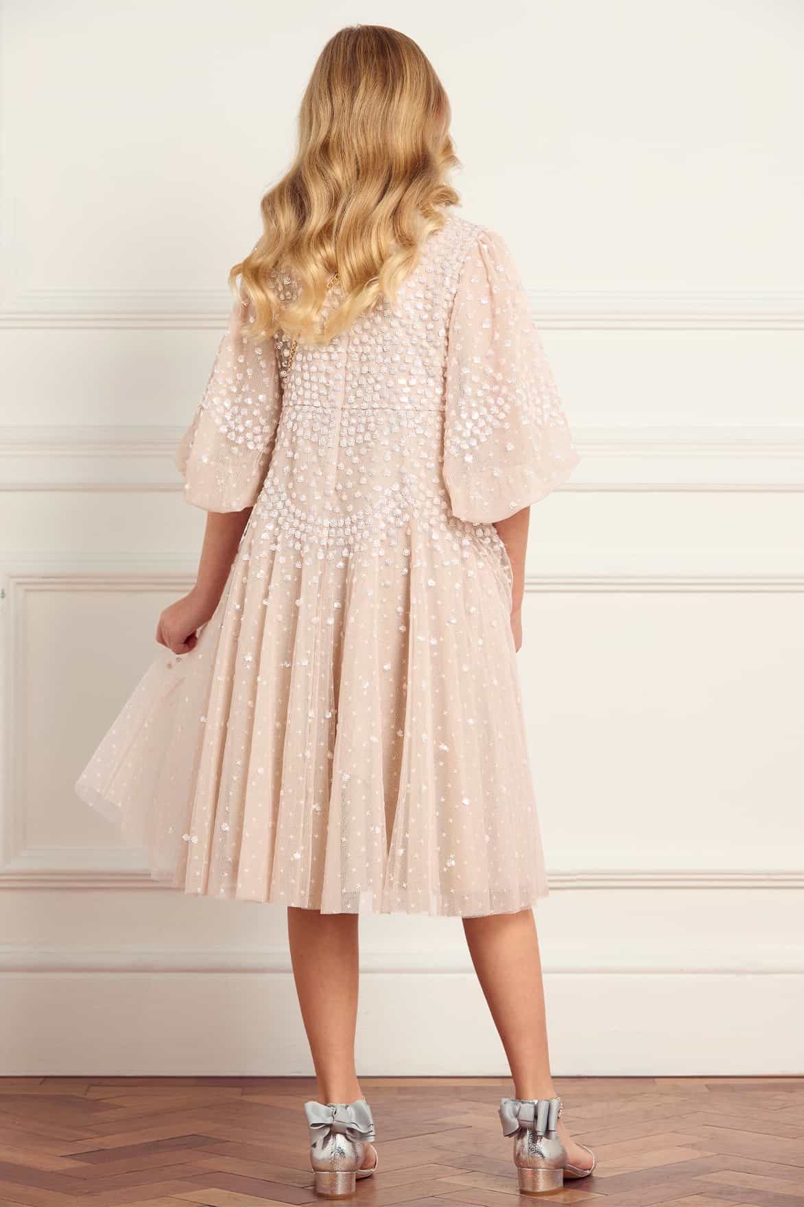 Scallop Sequin Kids Dress - Image 4