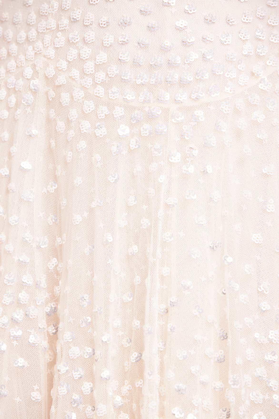 Scallop Sequin V-Neck Ankle Gown - Image 4