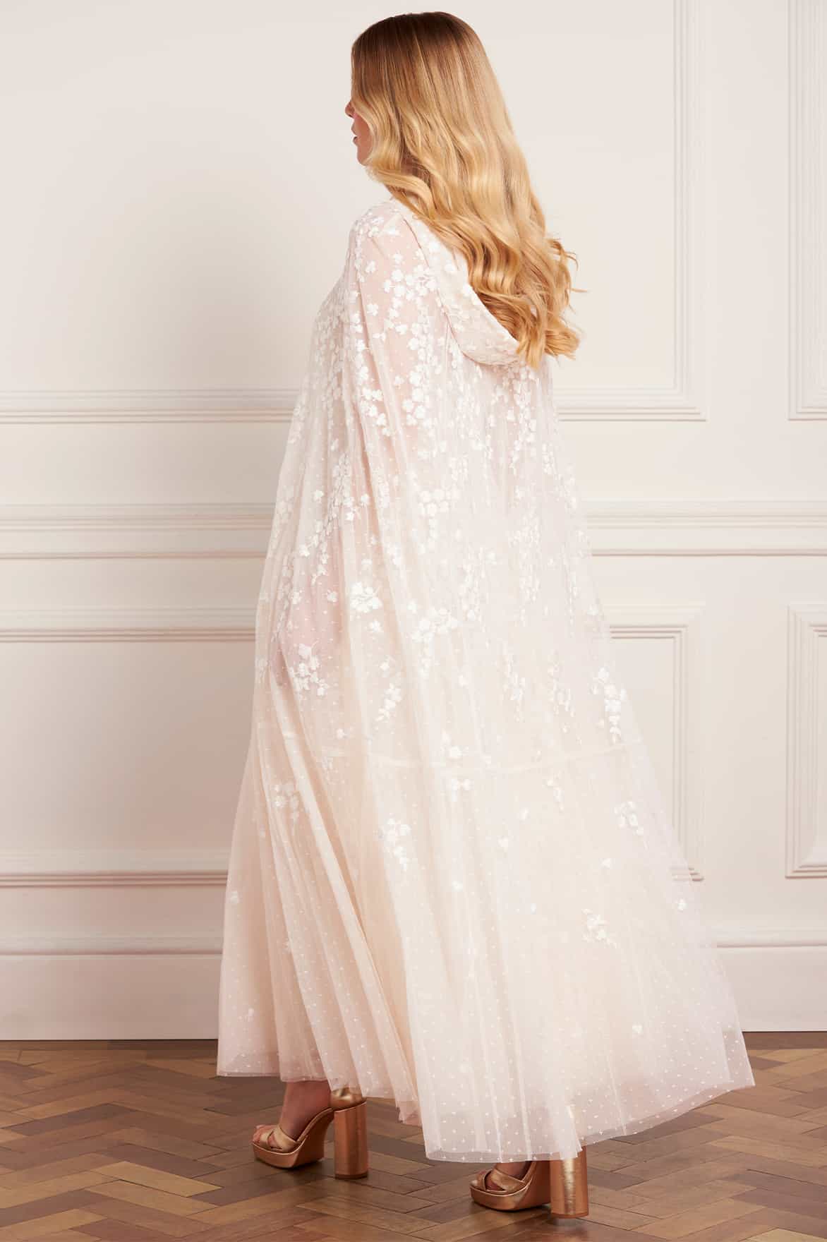 Scatter Blossom Hooded Long Cape - Image 6