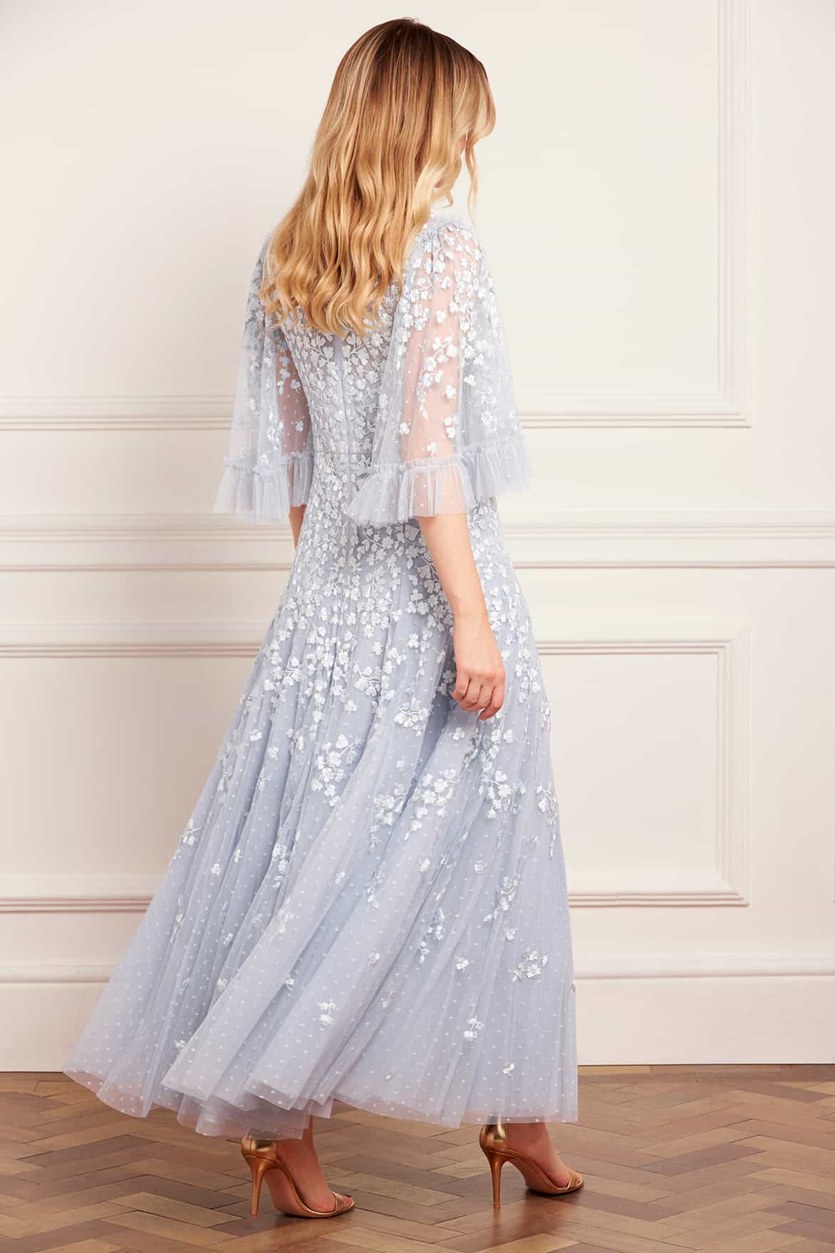 Scatter Blossom Round Neck Ankle Gown - Image 5