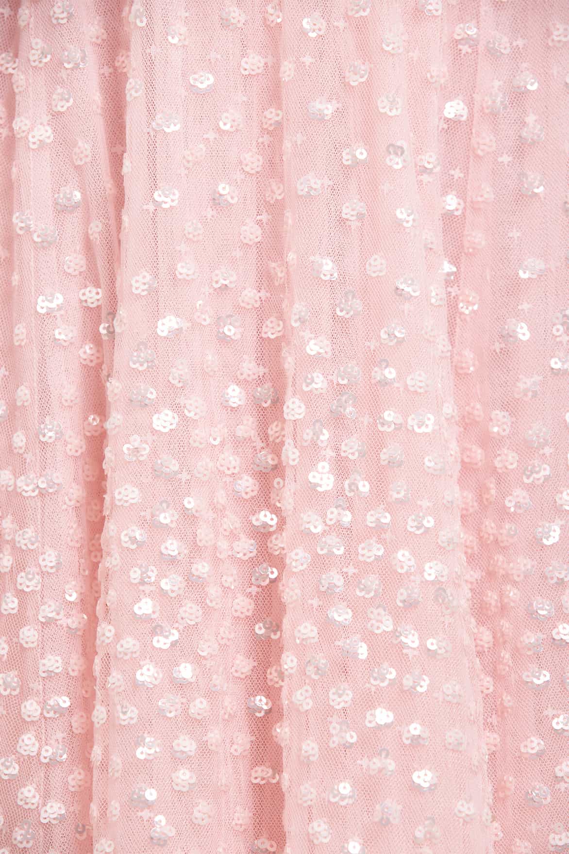 Scatter Dot Cape Sleeve Ankle Gown - Image 5