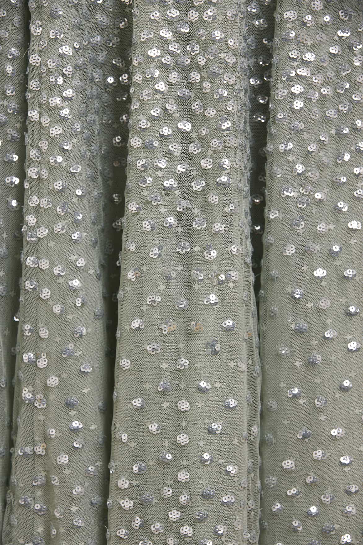 Scatter Dot Cape Sleeve Ankle Gown - Image 3