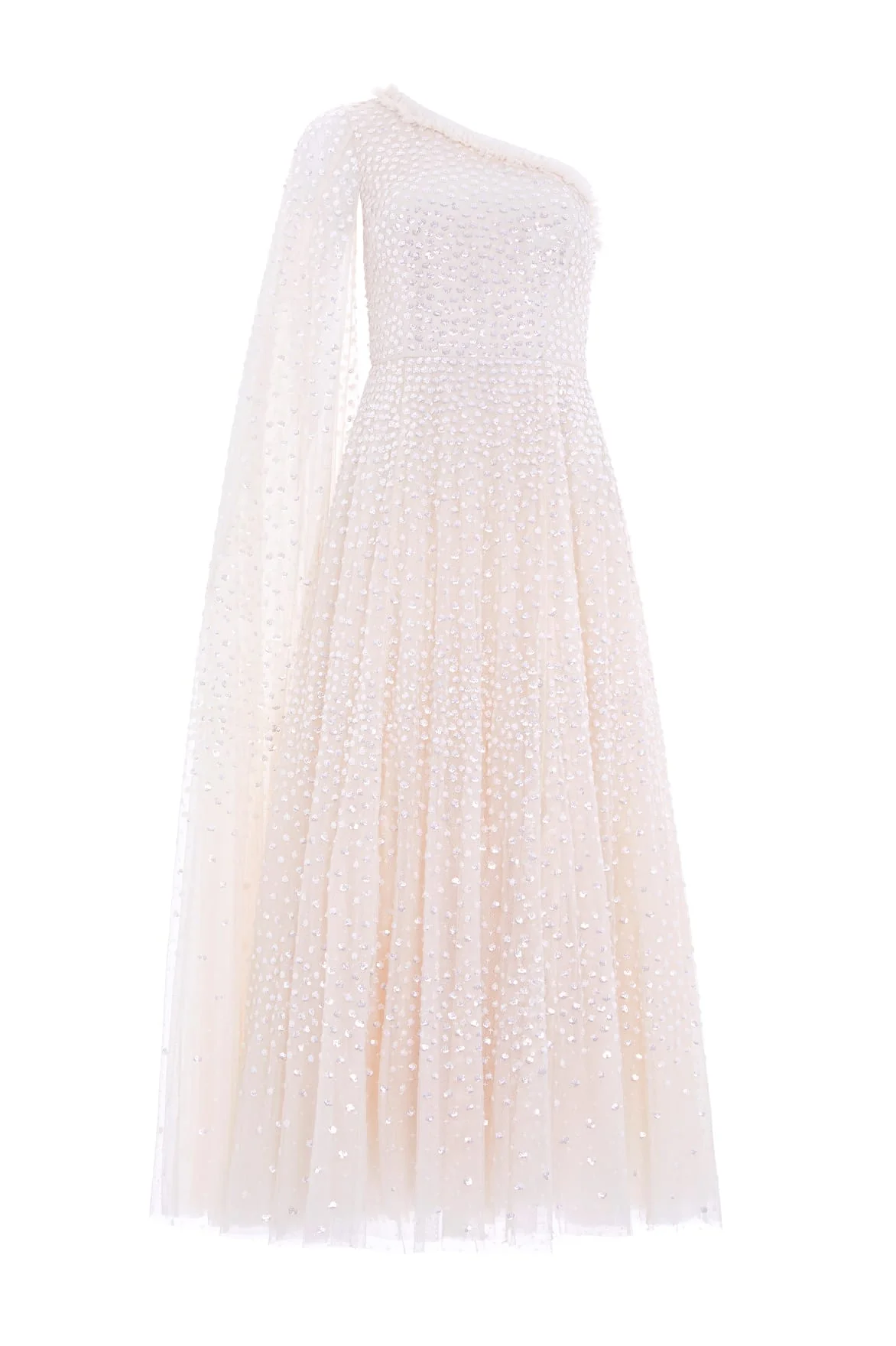 Scatter Dot One-Shoulder Ankle Gown - Image 3