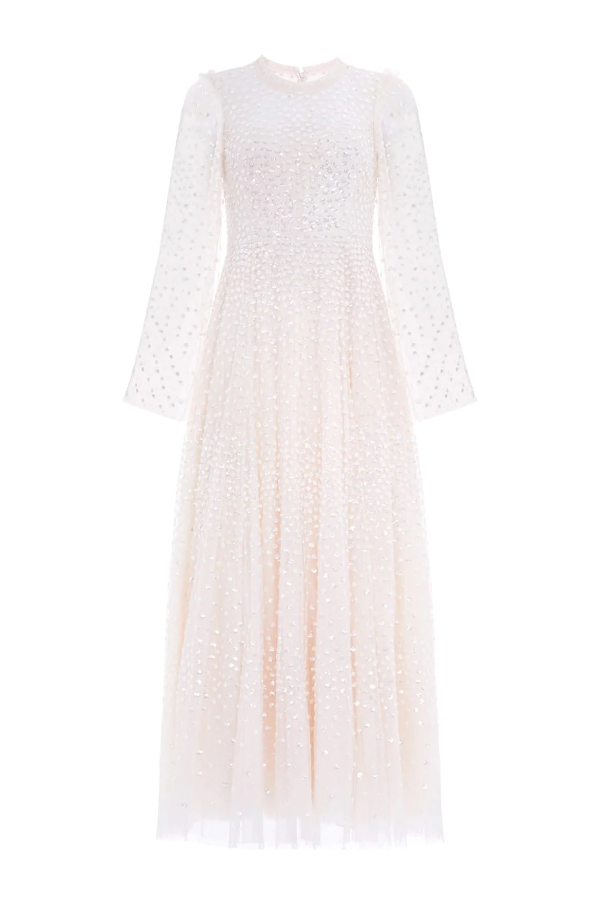 Scatter Dot Round Neck Ankle Gown - Image 2