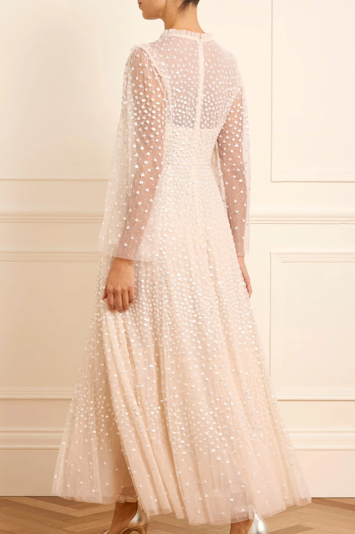 Scatter Dot Round Neck Ankle Gown - Image 5