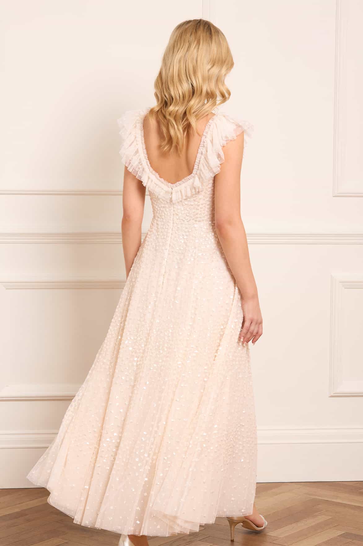 Scatter Dot Ruffle Ankle Gown - Image 5