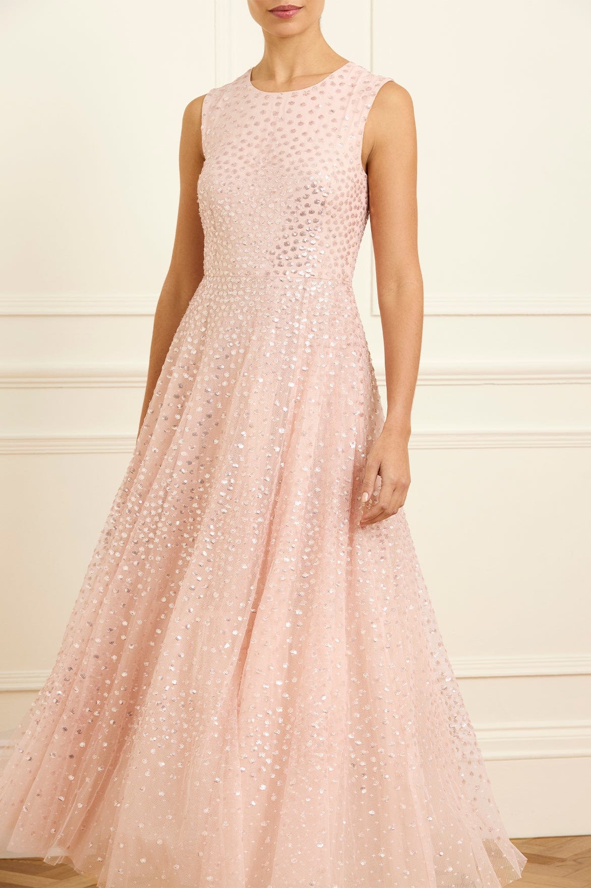 Scatter Dot Short Cape Ankle Gown - Image 4
