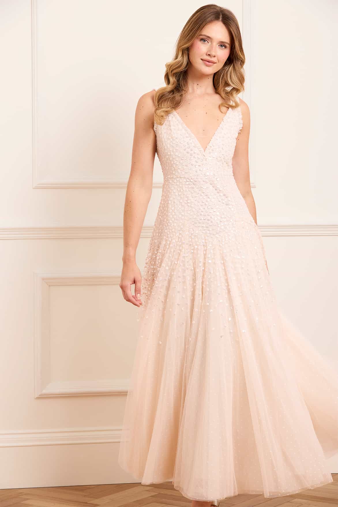 Sequin Cascade Cami Plunge Gown - Image 4