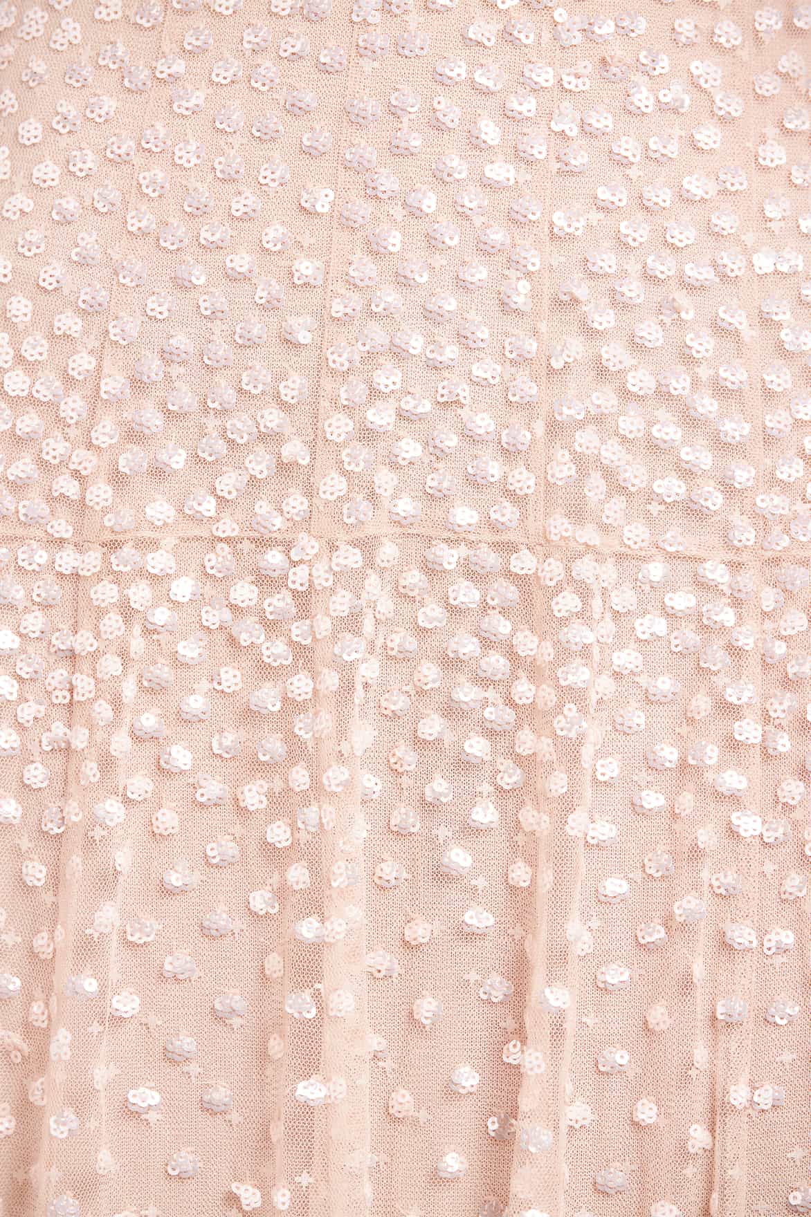 Sequin Cascade Long Sleeve Ankle Gown - Image 5