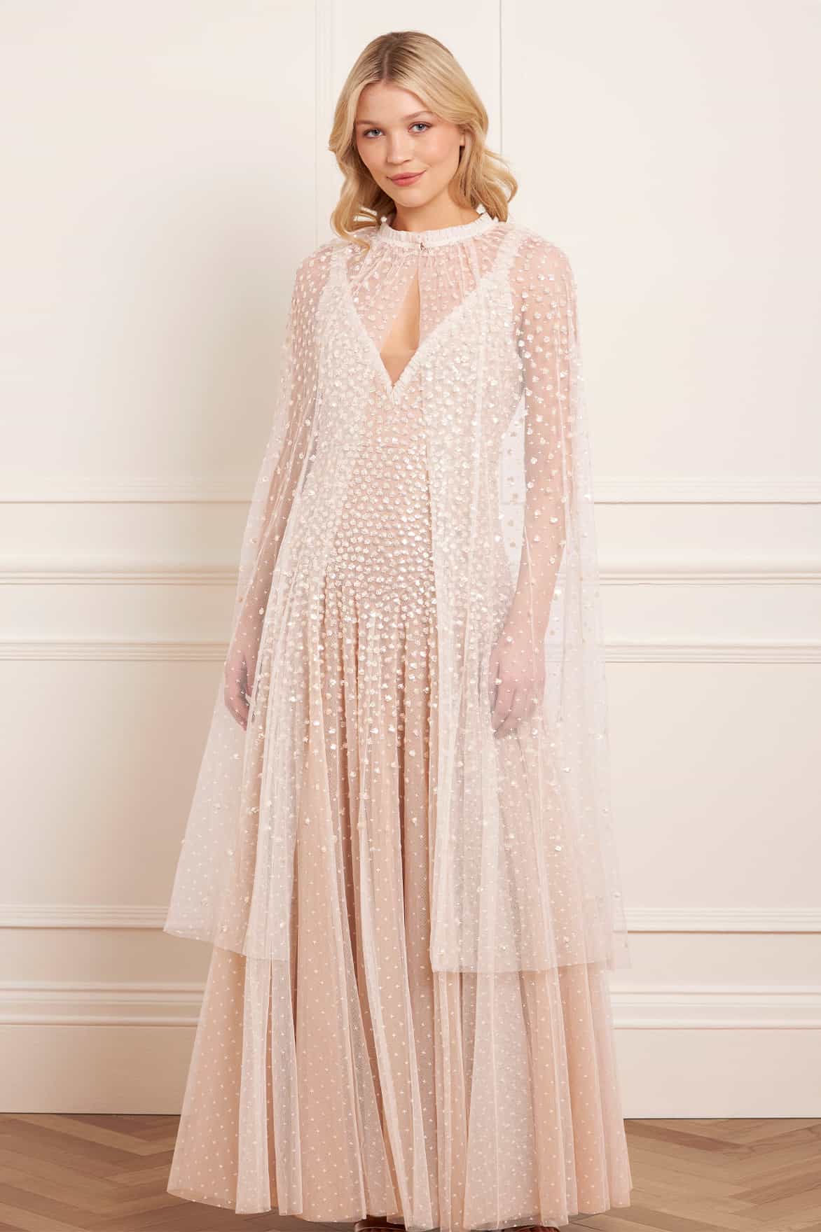 Sequin Cascade Midaxi Open Cape - Image 2