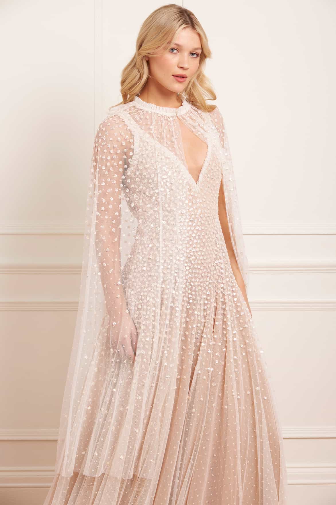 Sequin Cascade Midaxi Open Cape - Image 4
