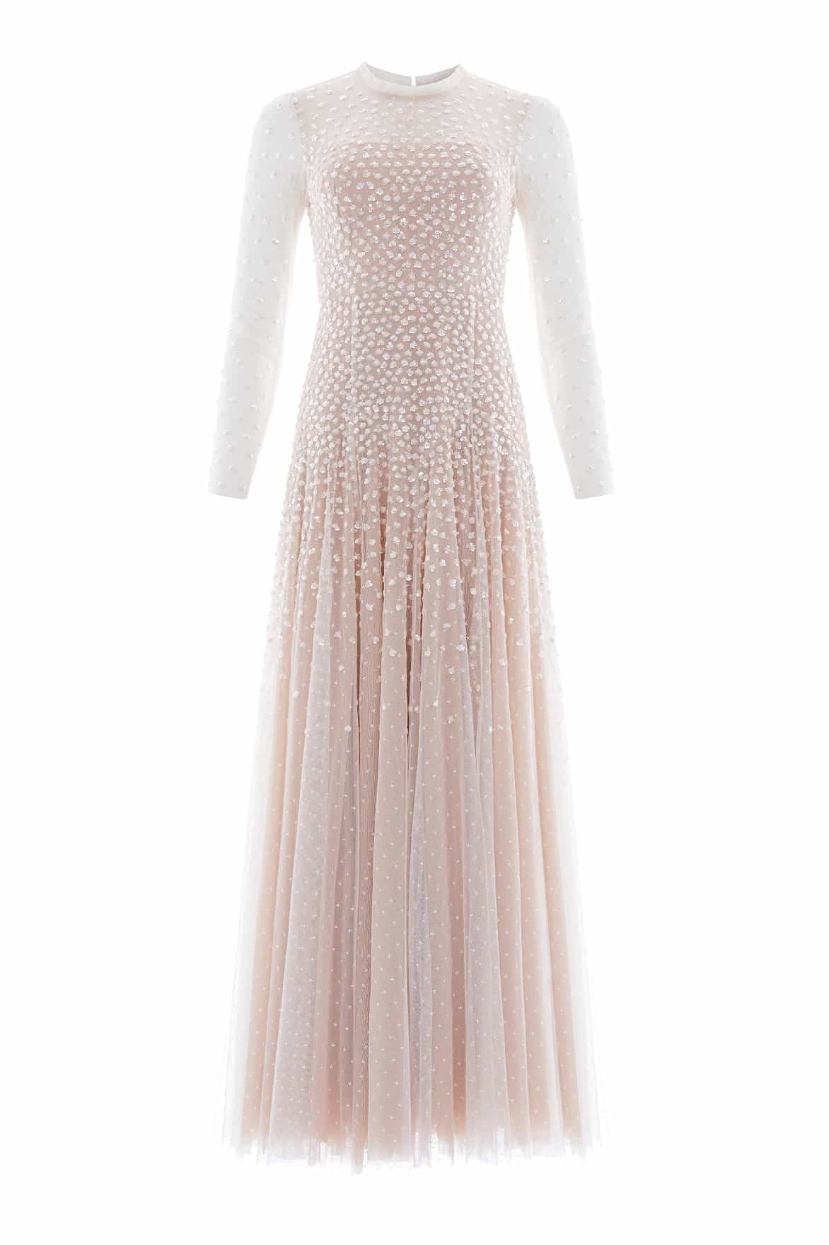 Sequin Cascade Round Neck Gown - Image 2