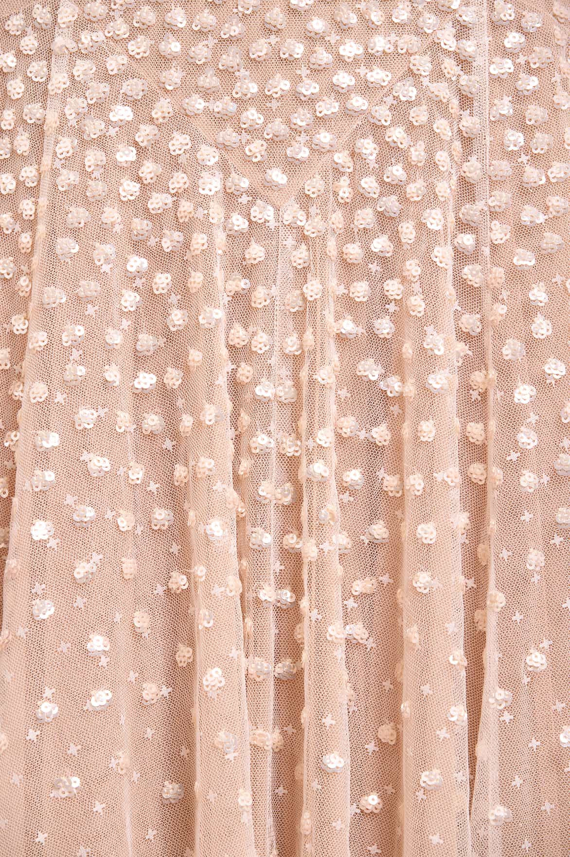 Sequin Cascade Round Neck Gown - Image 4