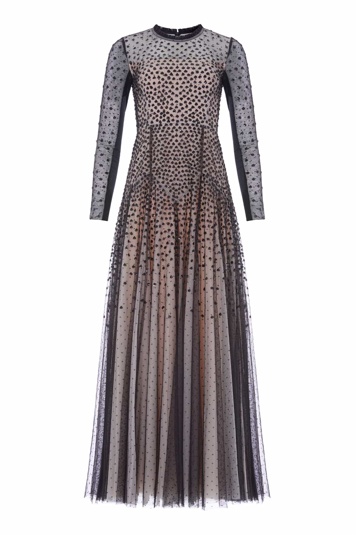 Sequin Cascade Round Neck Gown - Image 3