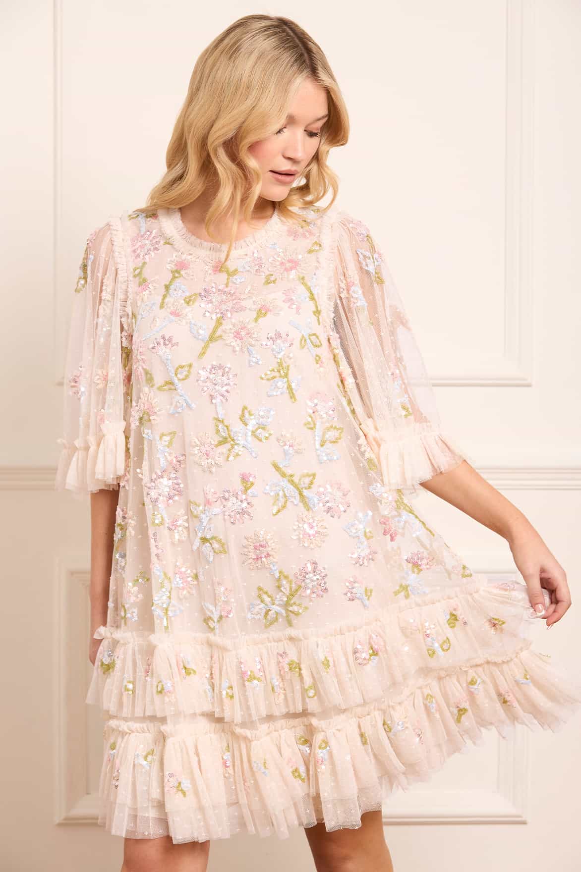 Sequin Dandelion Gloss Mini Dress - Image 4