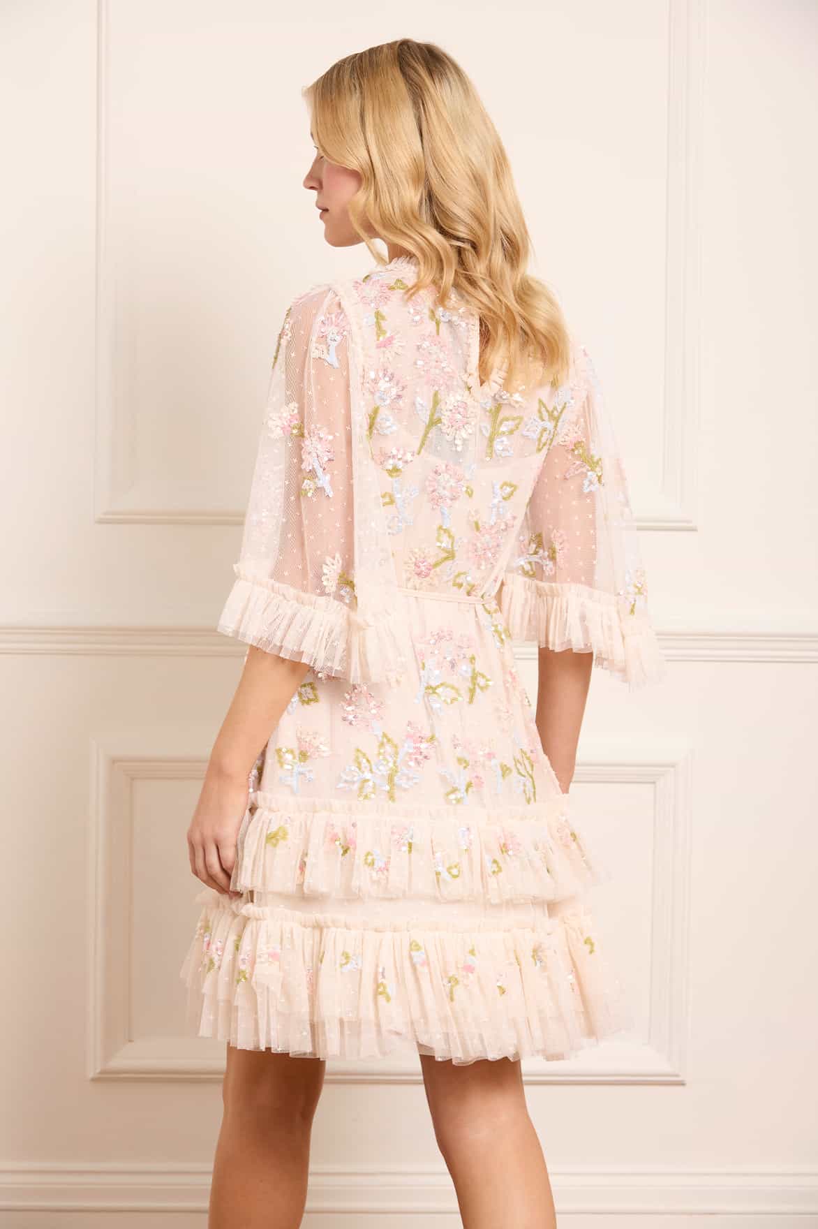 Sequin Dandelion Gloss Mini Dress - Image 6