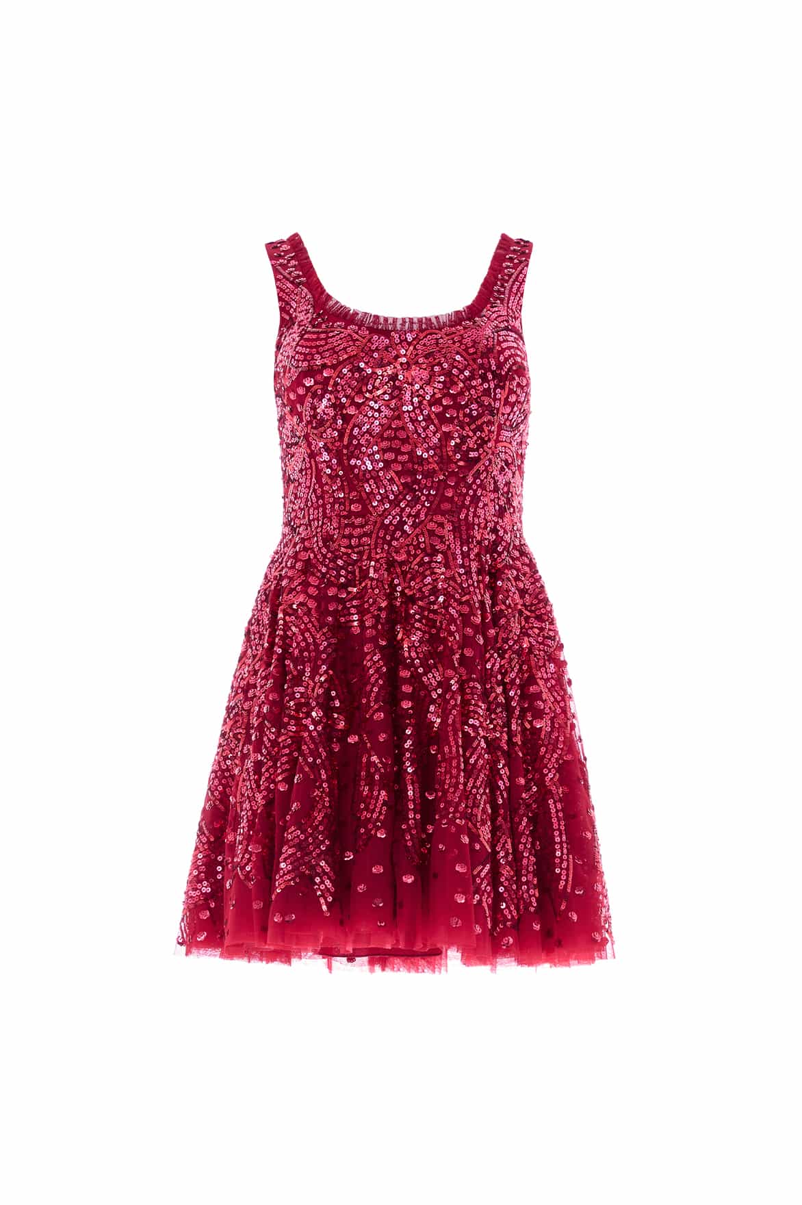 Sequin Ribbon Scoop Neck Micro Mini Dress - Image 4