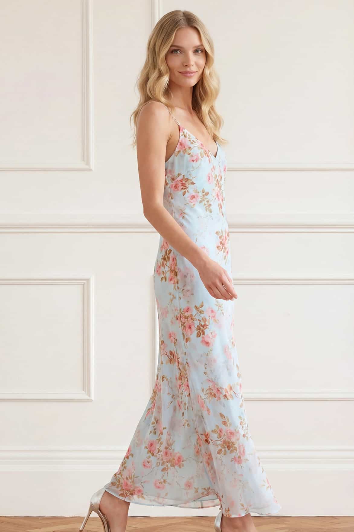 Summer's Rose Georgette Cami Gown - Image 3