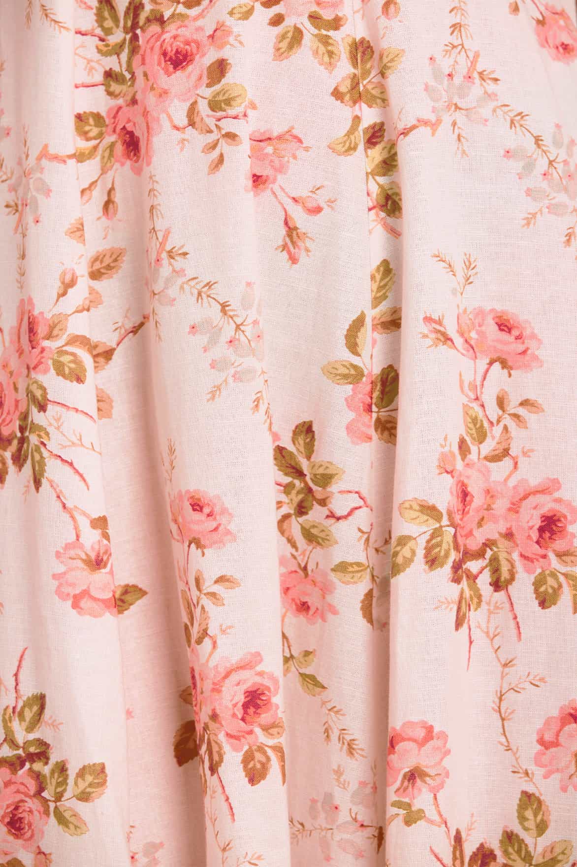 Summer's Rose Linen Blend Short Sleeve Ankle Gown - Image 4