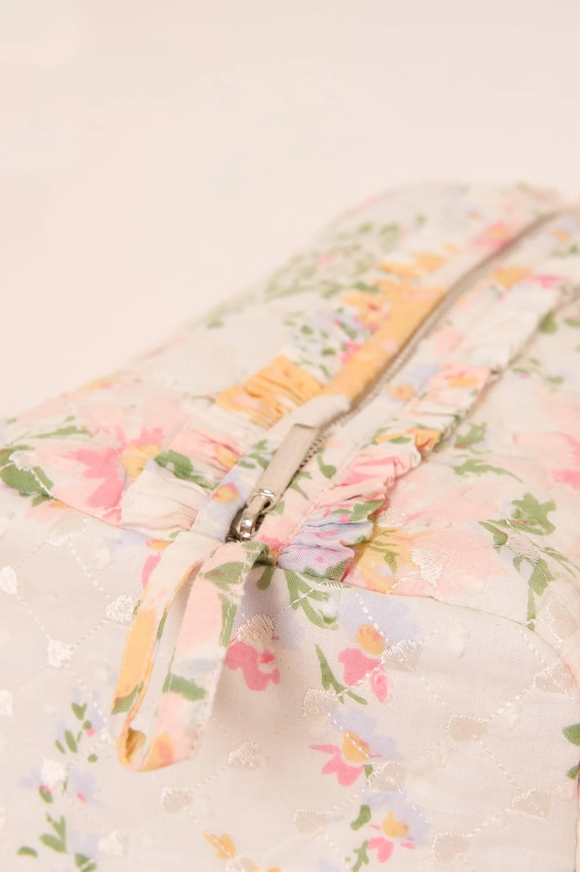 Sunrise Bloom Medium Quilted Makeup Bag - Image 4