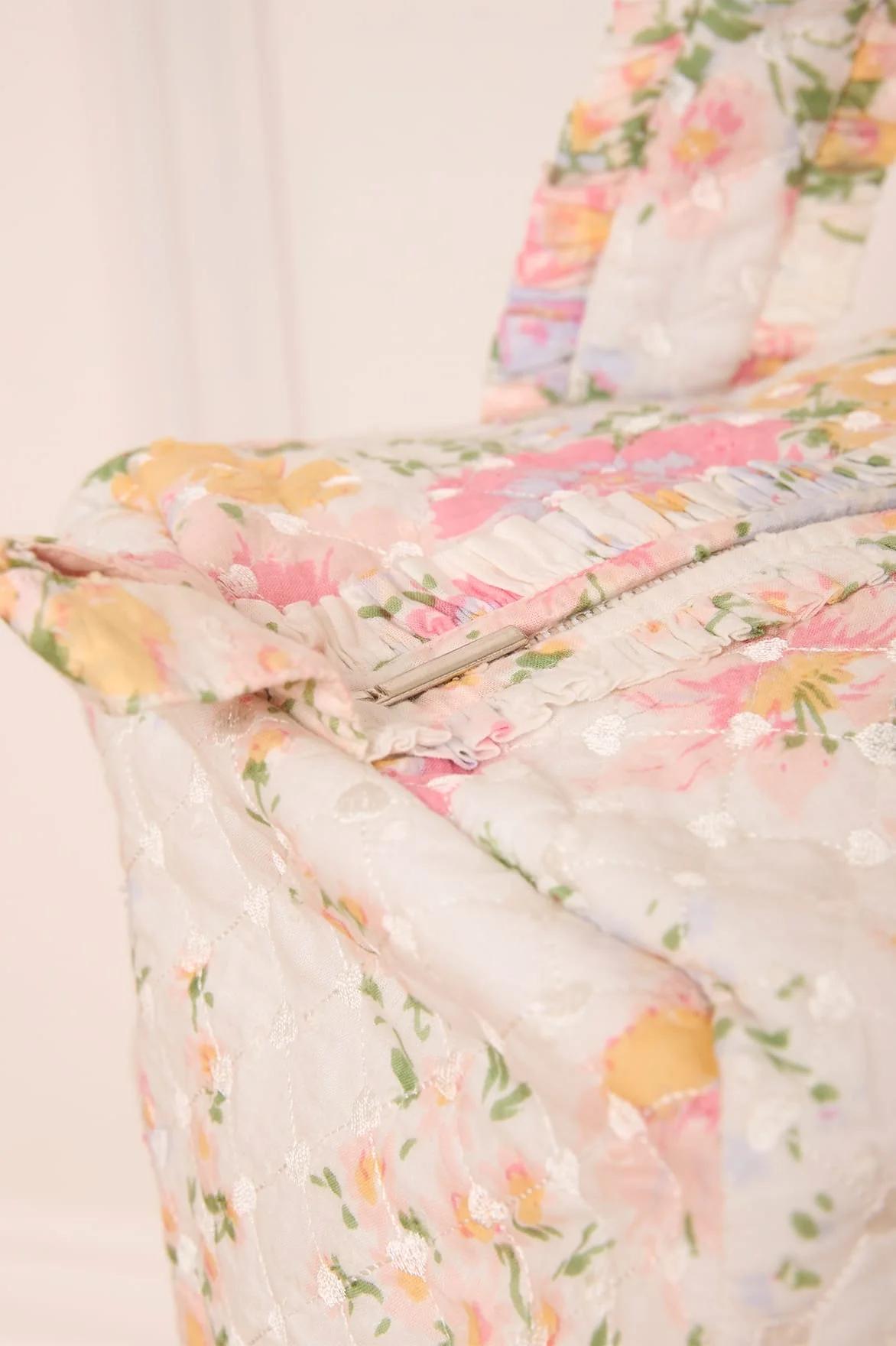 Sunrise Bloom Quilted Shoulder Bag - Image 4