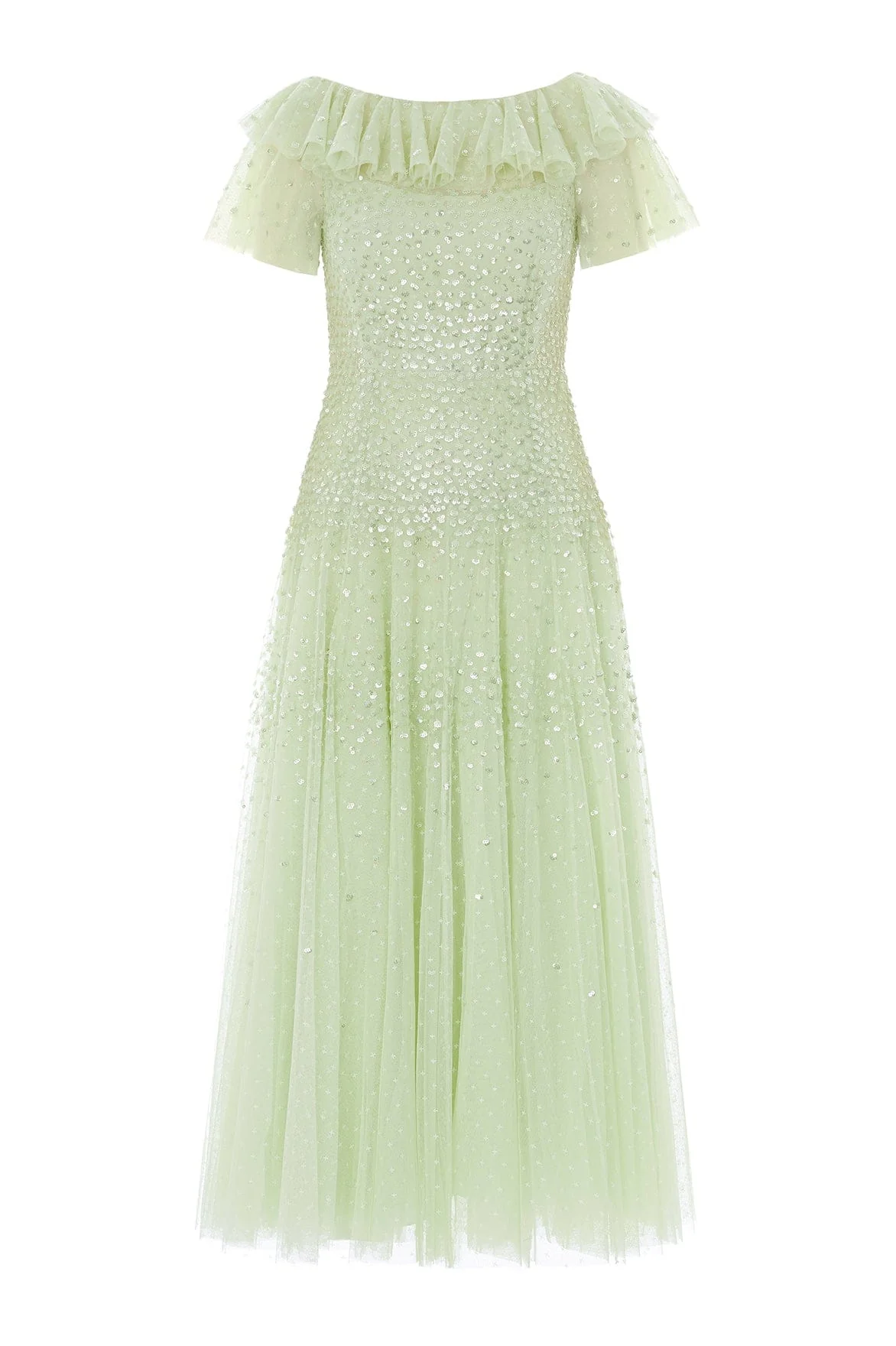 Sunrise Sequin Short Sleeve Ankle Gown - Image 3