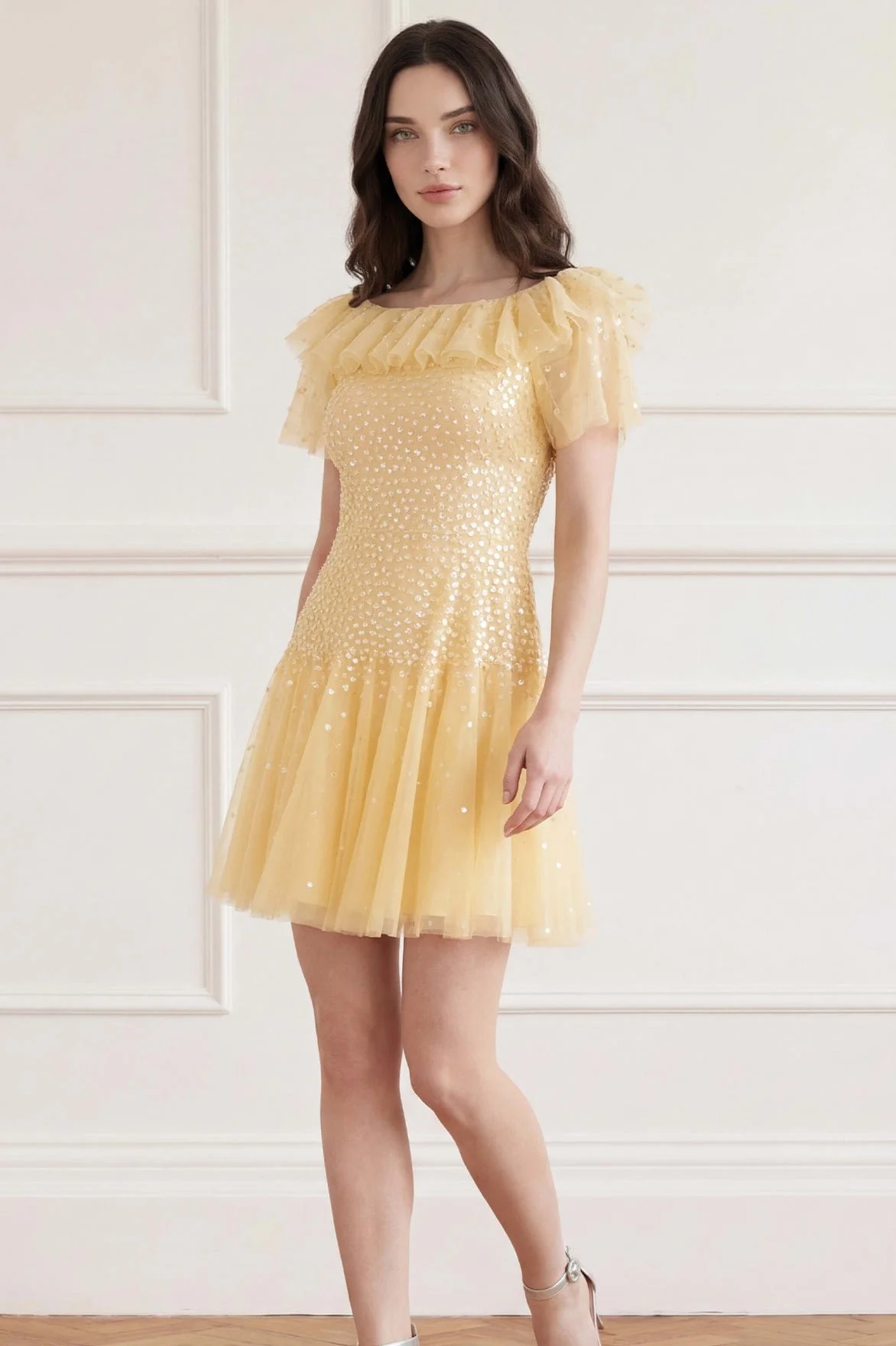 Sunrise Sequin Short Sleeve Micro Mini Dress - Image 2