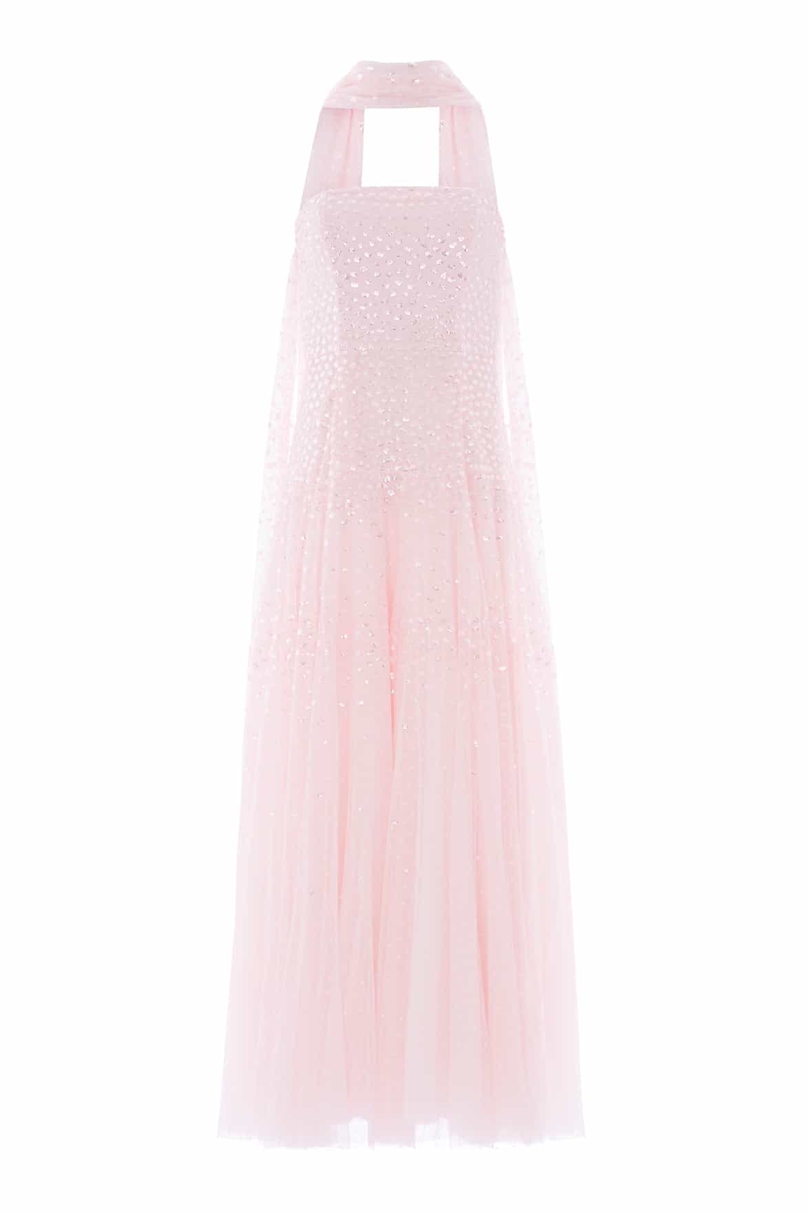 Sunrise Sequin Strapless Cape Gown - Image 2