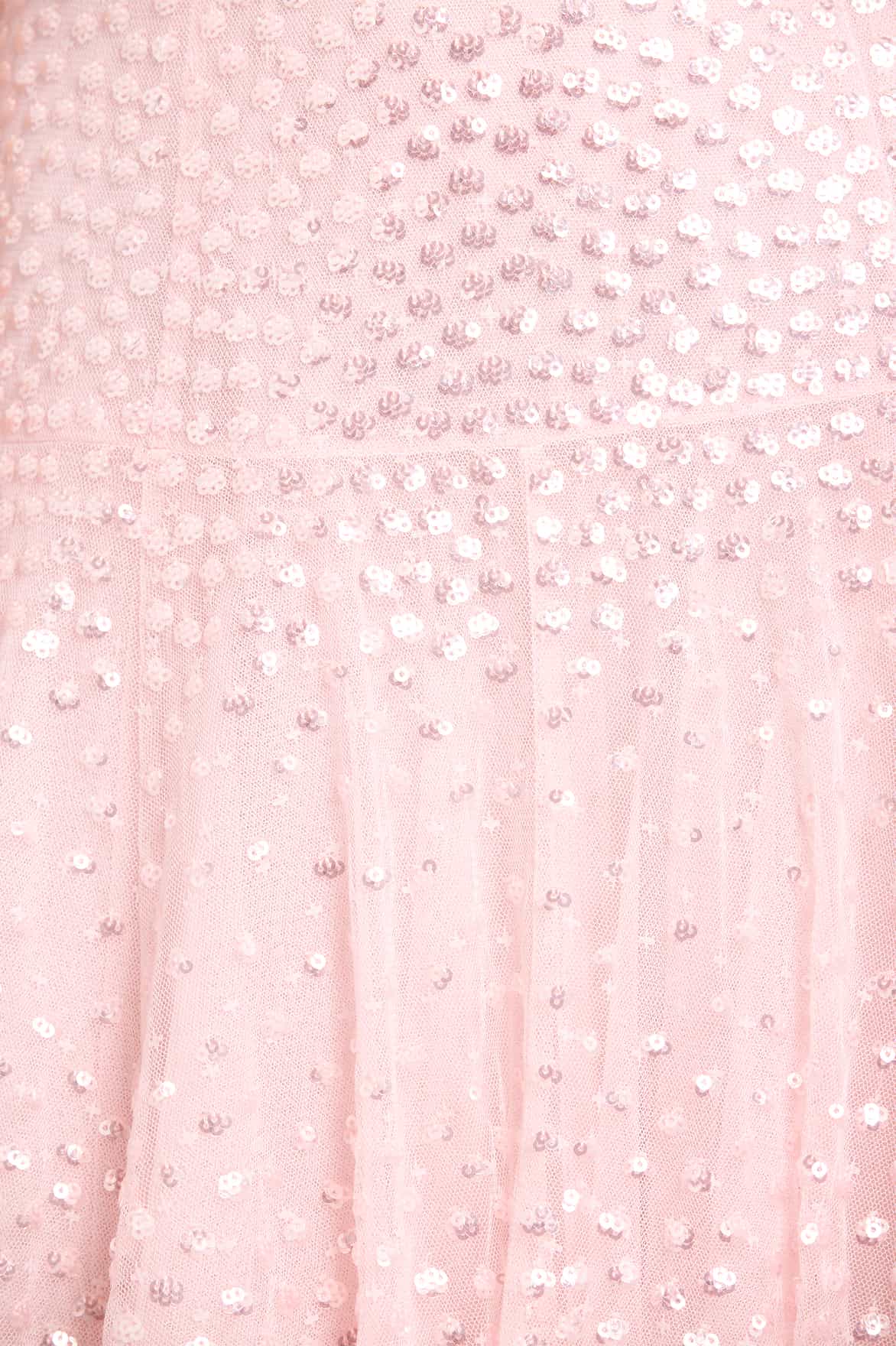 Sunrise Sequin Strapless Cape Gown - Image 5