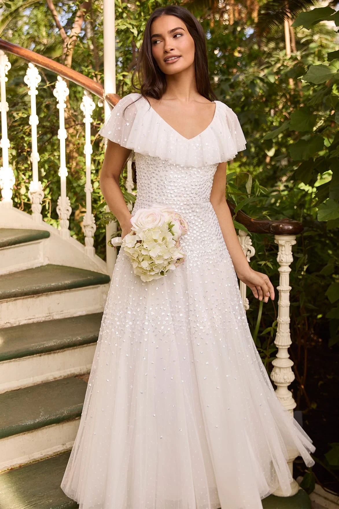 Sunrise Sequin V-Neck Ankle Gown - Image 4