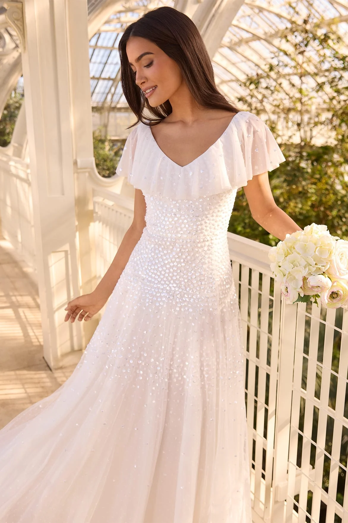 Sunrise Sequin V-Neck Ankle Gown - Image 8