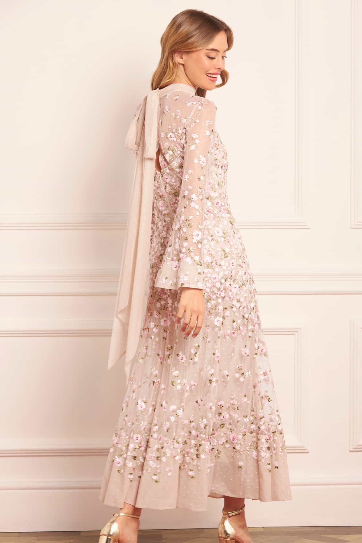 Sylvia Rose Long Sleeve Ankle Gown - Image 4