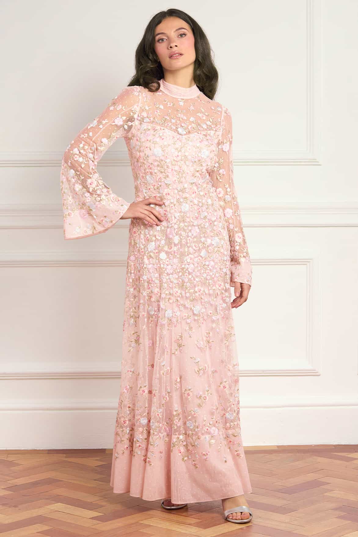 Sylvia Rose Long Sleeve Ankle Gown - Image 2