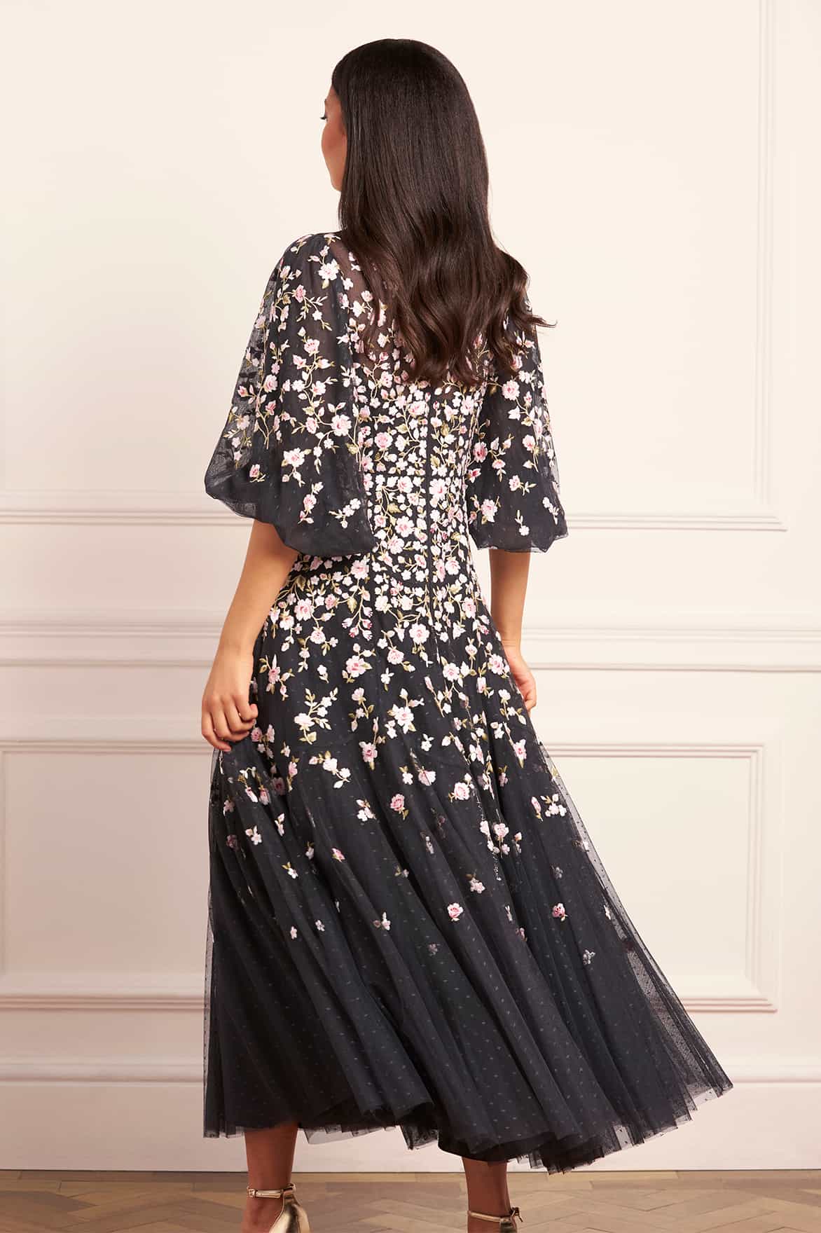Sylvia Rose Round Neck Ankle Gown - Image 5
