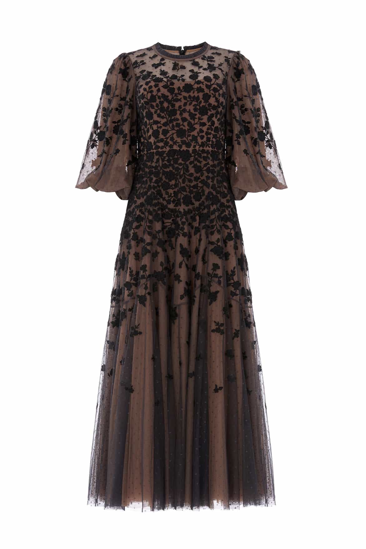 Sylvia Rose Round Neck Ankle Gown - Image 2