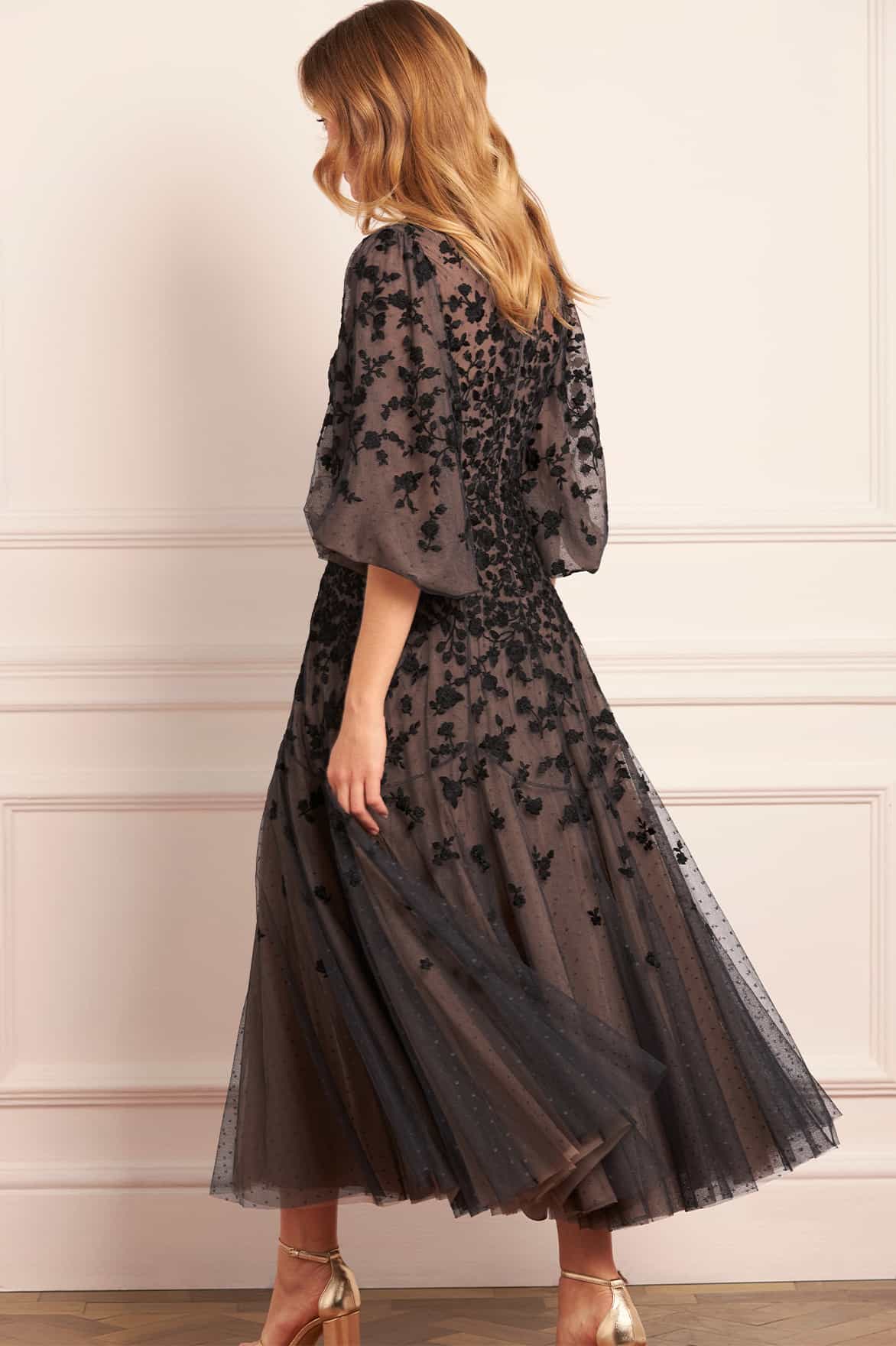 Sylvia Rose Round Neck Ankle Gown - Image 5