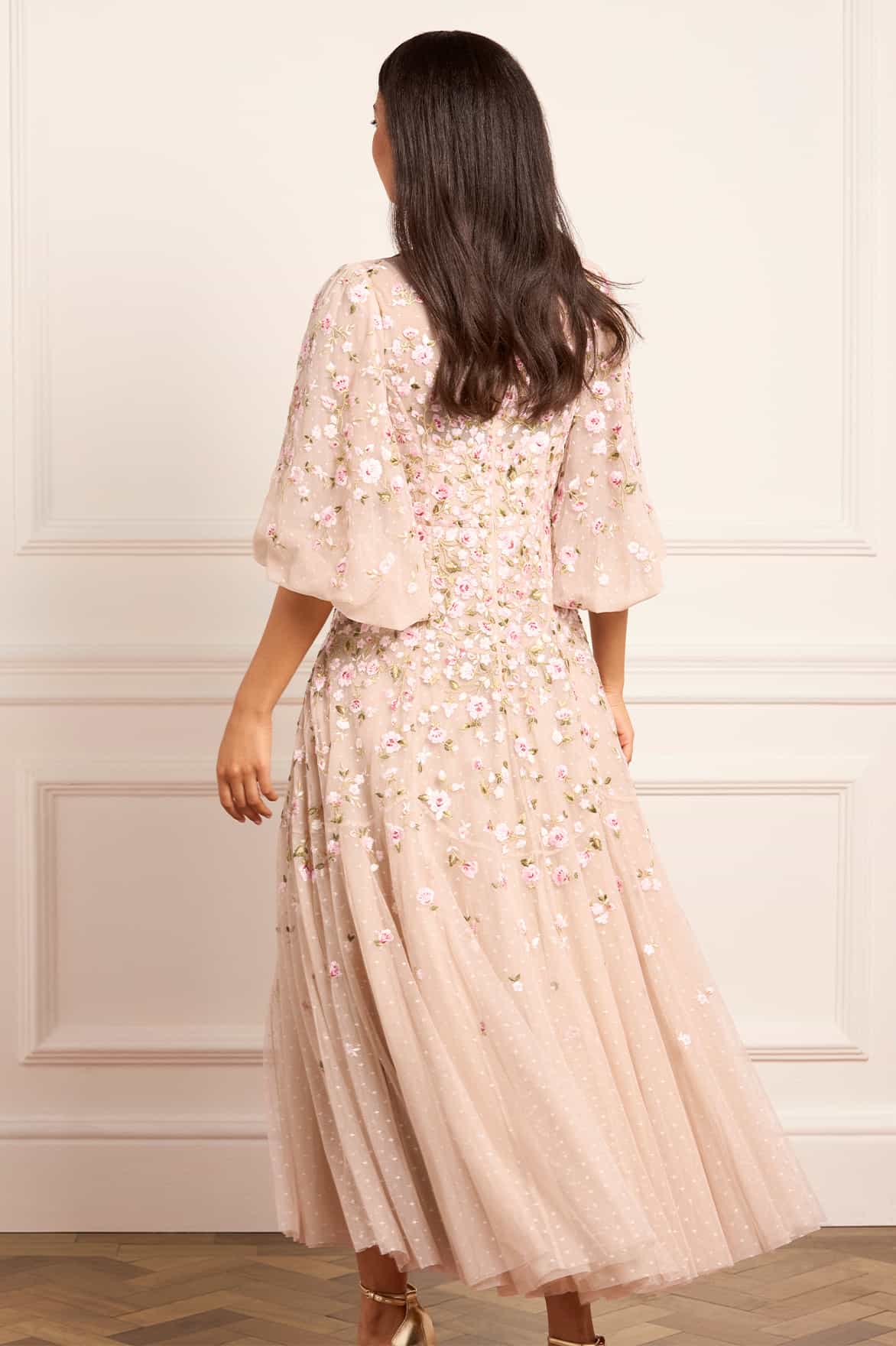 Sylvia Rose Round Neck Ankle Gown - Image 6