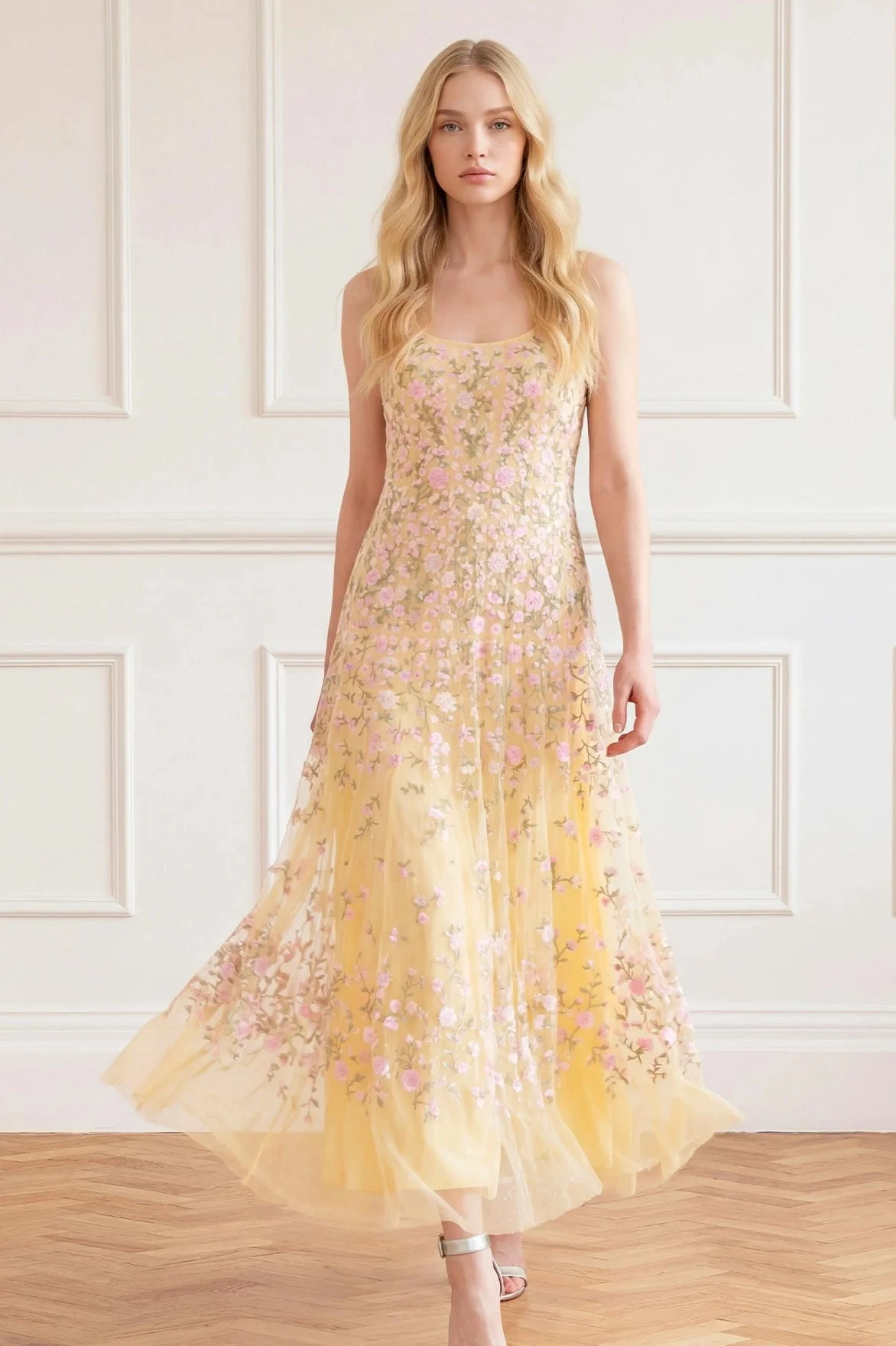 Sylvia Rose Scoop Neck Ankle Gown - Image 4