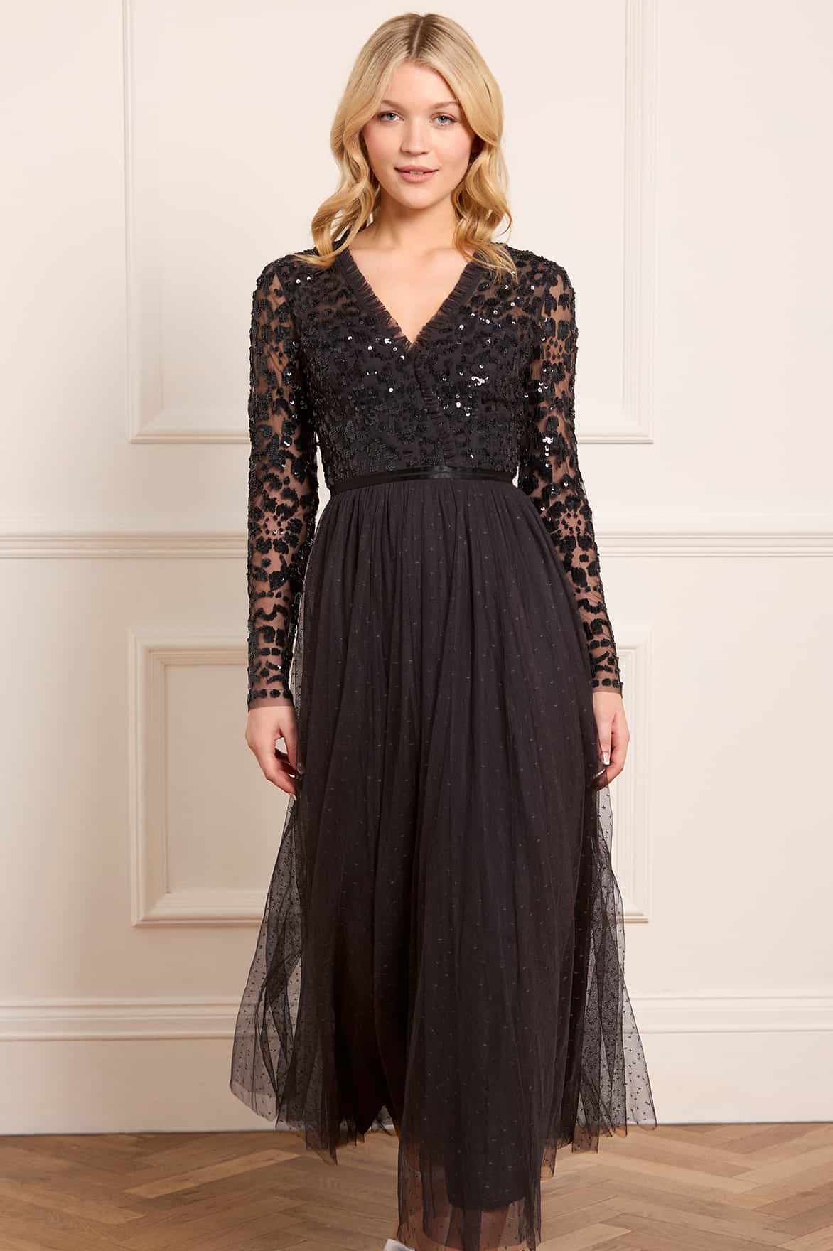 Tempest V-Neck Bodice Ankle Gown - Image 3