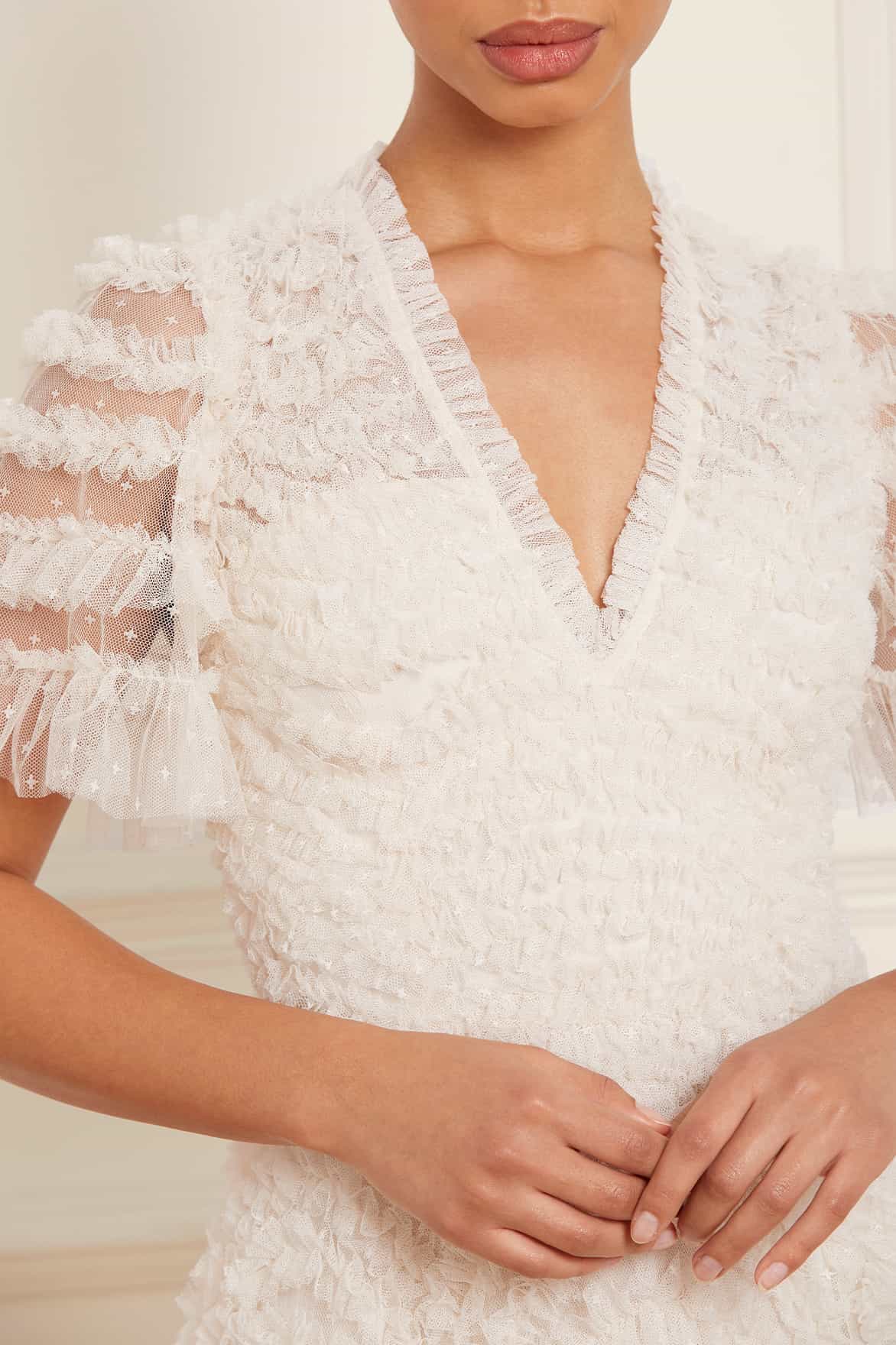 Verity Ruffle V-Neck Gown - Image 7