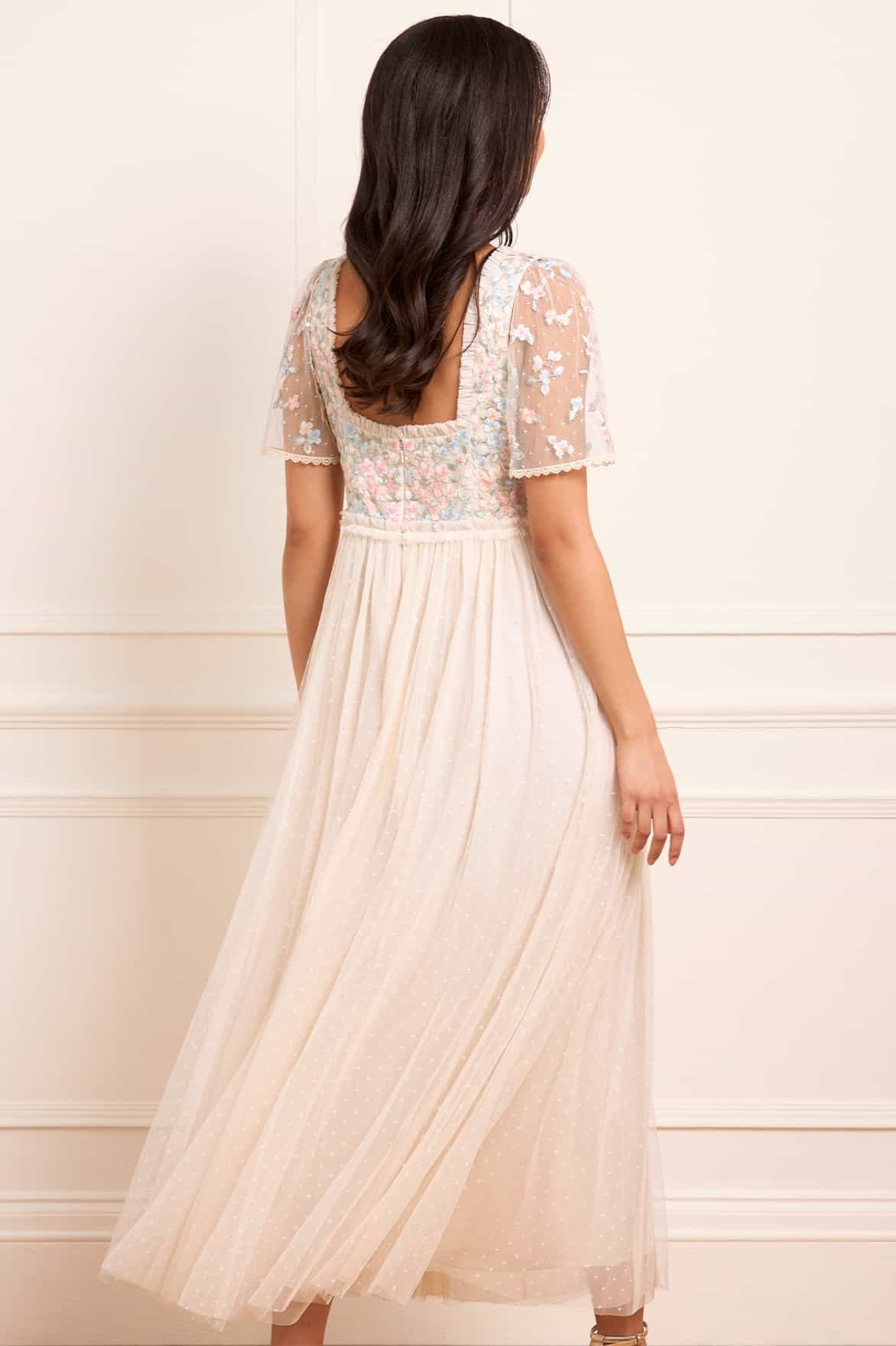 Versailles Ditsy Bodice Ankle Gown - Image 5